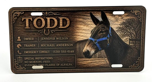 Custom Photo Stall Plaques