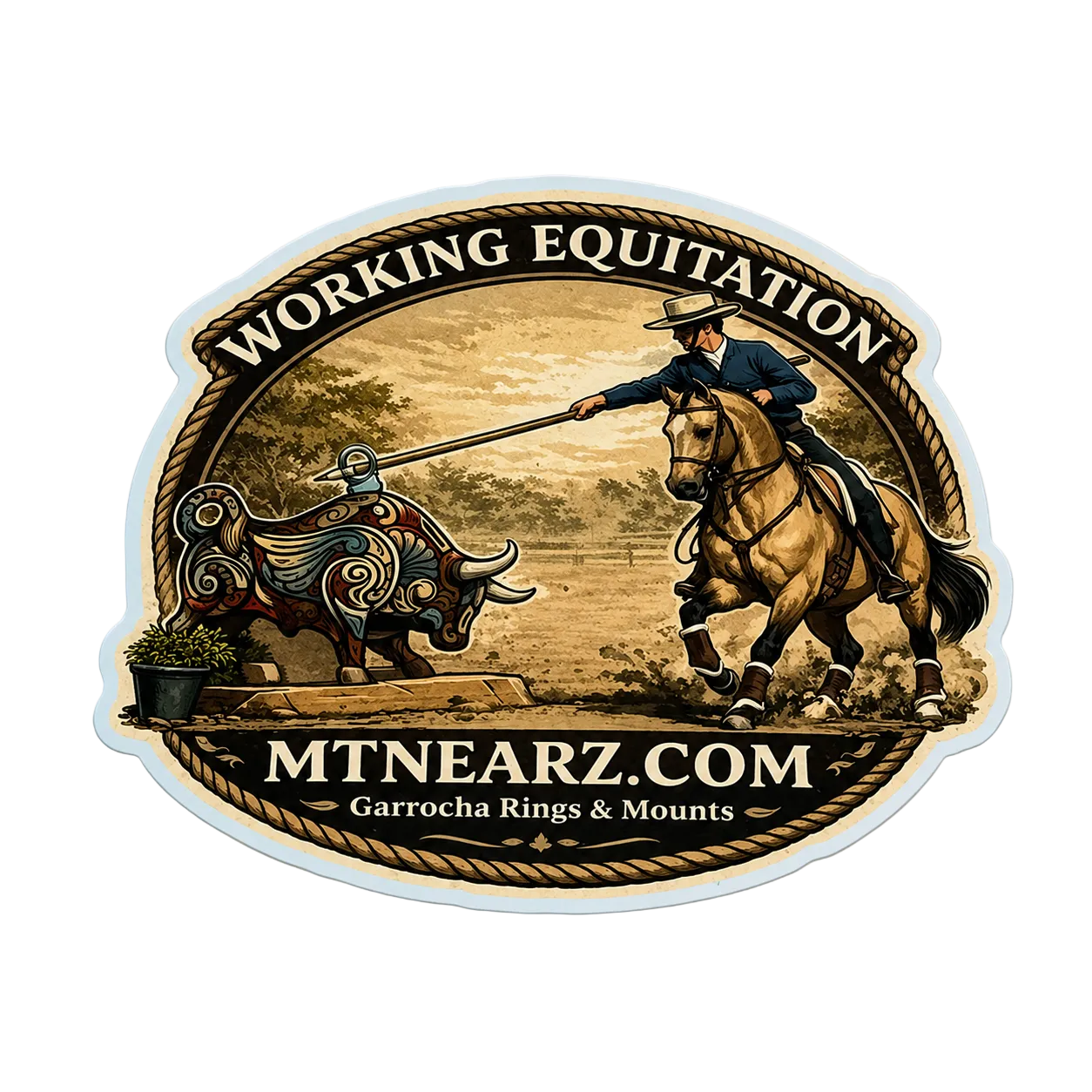 Working Equitation MTNEARZ Decals & Magnets